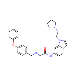 O=C(CNCc1ccc(Oc2ccccc2)cc1)Nc1ccc2ccn(CCN3CCCC3)c2c1 ZINC000013609978