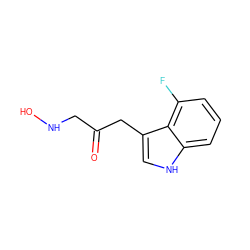 O=C(CNO)Cc1c[nH]c2cccc(F)c12 ZINC000036159943