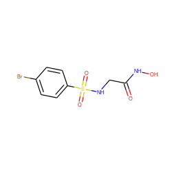 O=C(CNS(=O)(=O)c1ccc(Br)cc1)NO ZINC000049070745