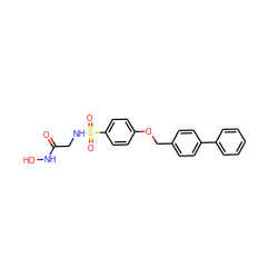 O=C(CNS(=O)(=O)c1ccc(OCc2ccc(-c3ccccc3)cc2)cc1)NO ZINC000096284921