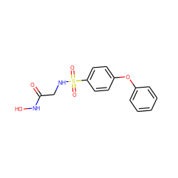 O=C(CNS(=O)(=O)c1ccc(Oc2ccccc2)cc1)NO ZINC000028528860