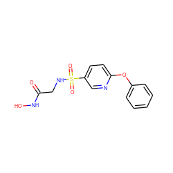 O=C(CNS(=O)(=O)c1ccc(Oc2ccccc2)nc1)NO ZINC000095591070