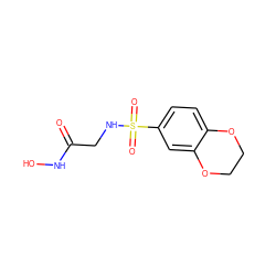 O=C(CNS(=O)(=O)c1ccc2c(c1)OCCO2)NO ZINC001772581141