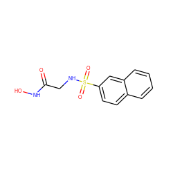 O=C(CNS(=O)(=O)c1ccc2ccccc2c1)NO ZINC000073164652