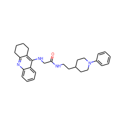 O=C(CNc1c2c(nc3ccccc13)CCCC2)NCCC1CCN(c2ccccc2)CC1 ZINC000028372774