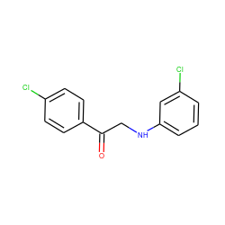 O=C(CNc1cccc(Cl)c1)c1ccc(Cl)cc1 ZINC000000182420