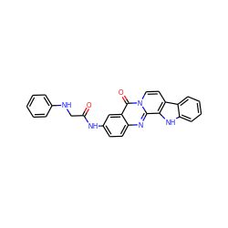 O=C(CNc1ccccc1)Nc1ccc2nc3c4[nH]c5ccccc5c4ccn3c(=O)c2c1 ZINC000096258331