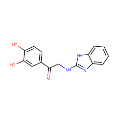 O=C(CNc1nc2ccccc2[nH]1)c1ccc(O)c(O)c1 ZINC000045366638