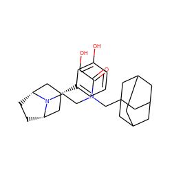 O=C(CO)N(CCN1[C@H]2CC[C@@H]1C[C@H](c1cccc(O)c1)C2)CC12CC3CC(CC(C3)C1)C2 ZINC000117297950