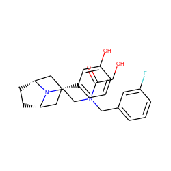 O=C(CO)N(CCN1[C@H]2CC[C@@H]1C[C@H](c1cccc(O)c1)C2)Cc1cccc(F)c1 ZINC000117299130