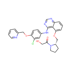 O=C(CO)N1CCC[C@H]1COc1cccc2ncnc(Nc3ccc(OCc4ccccn4)c(Cl)c3)c12 ZINC000028950739