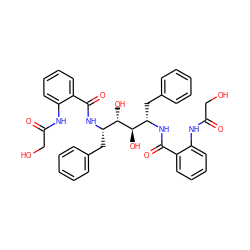 O=C(CO)Nc1ccccc1C(=O)N[C@@H](Cc1ccccc1)[C@H](O)[C@H](O)[C@H](Cc1ccccc1)NC(=O)c1ccccc1NC(=O)CO ZINC000026575060