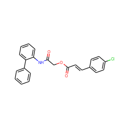 O=C(COC(=O)/C=C/c1ccc(Cl)cc1)Nc1ccccc1-c1ccccc1 ZINC000003330377