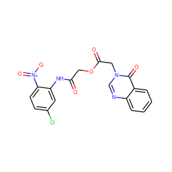 O=C(COC(=O)Cn1cnc2ccccc2c1=O)Nc1cc(Cl)ccc1[N+](=O)[O-] ZINC000008694184