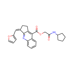 O=C(COC(=O)c1c2c(nc3ccccc13)/C(=C\c1ccco1)CC2)NC1CCCC1 ZINC000034864234