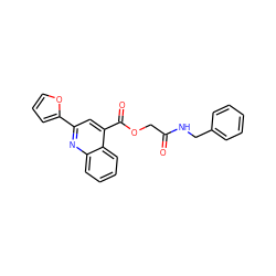 O=C(COC(=O)c1cc(-c2ccco2)nc2ccccc12)NCc1ccccc1 ZINC000003217030