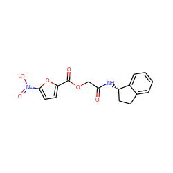 O=C(COC(=O)c1ccc([N+](=O)[O-])o1)N[C@H]1CCc2ccccc21 ZINC000066251840