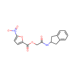 O=C(COC(=O)c1ccc([N+](=O)[O-])o1)NC1Cc2ccccc2C1 ZINC000066251839