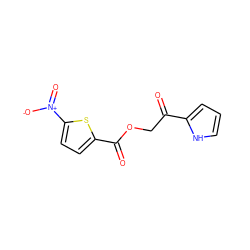 O=C(COC(=O)c1ccc([N+](=O)[O-])s1)c1ccc[nH]1 ZINC000006509321