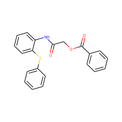 O=C(COC(=O)c1ccccc1)Nc1ccccc1Sc1ccccc1 ZINC000002617822