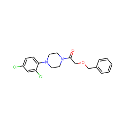 O=C(COCc1ccccc1)N1CCN(c2ccc(Cl)cc2Cl)CC1 ZINC000064560475