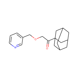 O=C(COCc1cccnc1)C12CC3CC(CC(C3)C1)C2 ZINC000139515676