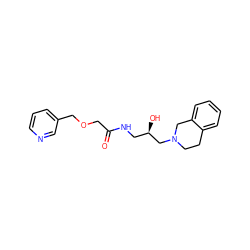 O=C(COCc1cccnc1)NC[C@@H](O)CN1CCc2ccccc2C1 ZINC000220142922