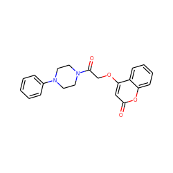 O=C(COc1cc(=O)oc2ccccc12)N1CCN(c2ccccc2)CC1 ZINC000096271541