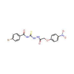 O=C(COc1ccc([N+](=O)[O-])cc1)NNC(=S)NC(=O)c1ccc(Br)cc1 ZINC000002064532