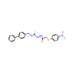 O=C(COc1ccc([N+](=O)[O-])cc1)NNC(=S)NCc1ccc(-c2ccccc2)cc1 ZINC000096285273