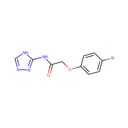 O=C(COc1ccc(Br)cc1)Nc1nnc[nH]1 ZINC000005731141