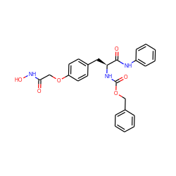 O=C(COc1ccc(C[C@H](NC(=O)OCc2ccccc2)C(=O)Nc2ccccc2)cc1)NO ZINC000072177616