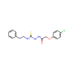 O=C(COc1ccc(Cl)cc1)NNC(=S)NCCc1ccccc1 ZINC000016267938