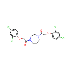 O=C(COc1ccc(Cl)cc1Cl)N1CCCN(C(=O)COc2ccc(Cl)cc2Cl)CC1 ZINC000001013793