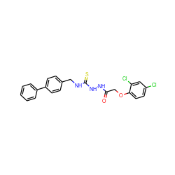 O=C(COc1ccc(Cl)cc1Cl)NNC(=S)NCc1ccc(-c2ccccc2)cc1 ZINC000096285279