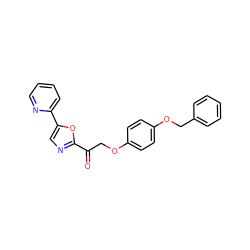 O=C(COc1ccc(OCc2ccccc2)cc1)c1ncc(-c2ccccn2)o1 ZINC000014979924