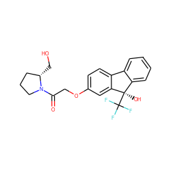 O=C(COc1ccc2c(c1)[C@](O)(C(F)(F)F)c1ccccc1-2)N1CCC[C@@H]1CO ZINC000144828138