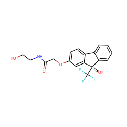 O=C(COc1ccc2c(c1)[C@](O)(C(F)(F)F)c1ccccc1-2)NCCO ZINC000143497508