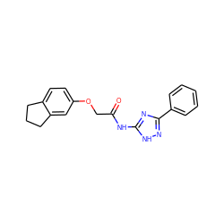 O=C(COc1ccc2c(c1)CCC2)Nc1nc(-c2ccccc2)n[nH]1 ZINC000025154449