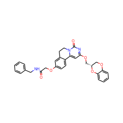 O=C(COc1ccc2c(c1)CCn1c-2cc(OC[C@@H]2COc3ccccc3O2)nc1=O)NCc1ccccc1 ZINC000209717201