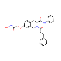 O=C(COc1ccc2c(c1)CN(C(=O)CCc1ccccc1)[C@H](C(=O)Nc1ccccc1)C2)NO ZINC000072172325