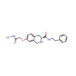 O=C(COc1ccc2c(c1)CN[C@H](C(=O)NCCc1ccccc1)C2)NO ZINC000045369825