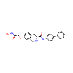 O=C(COc1ccc2c(c1)CN[C@H](C(=O)Nc1ccc(-c3ccccc3)cc1)C2)NO ZINC000045365992