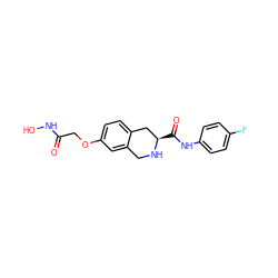 O=C(COc1ccc2c(c1)CN[C@H](C(=O)Nc1ccc(F)cc1)C2)NO ZINC000045356725