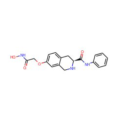 O=C(COc1ccc2c(c1)CN[C@H](C(=O)Nc1ccccc1)C2)NO ZINC000045338400