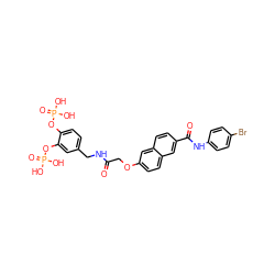 O=C(COc1ccc2cc(C(=O)Nc3ccc(Br)cc3)ccc2c1)NCc1ccc(OP(=O)(O)O)c(OP(=O)(O)O)c1 ZINC001772635656