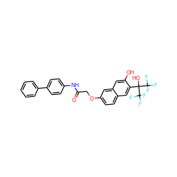 O=C(COc1ccc2cc(C(O)(C(F)(F)F)C(F)(F)F)c(O)cc2c1)Nc1ccc(-c2ccccc2)cc1 ZINC001772581864