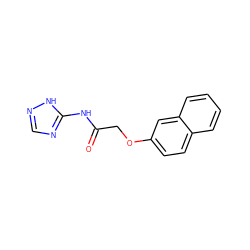 O=C(COc1ccc2ccccc2c1)Nc1ncn[nH]1 ZINC000004699525