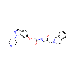 O=C(COc1ccc2cnn(C3CCNCC3)c2c1)NC[C@@H](O)CN1CCc2ccccc2C1 ZINC001772605775