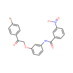 O=C(COc1cccc(NC(=O)c2cccc([N+](=O)[O-])c2)c1)c1ccc(Br)cc1 ZINC000001109558